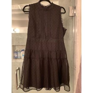 Black sleeveless eyelet mini dress NEVER WORN